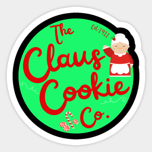 The Claus Cookie Company Baking Christmas Cookies Sticker